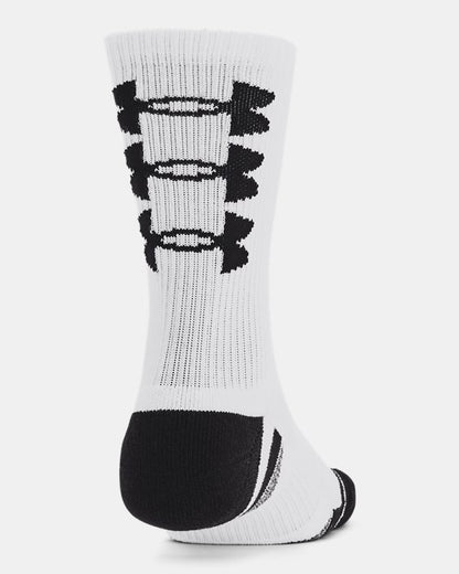 UA Performance Tech Unisex 3 Pack Crew Socks