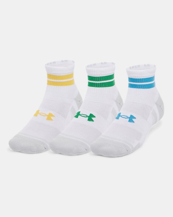 UA Performance Tech Unisex 3 Pack Quarter Socks