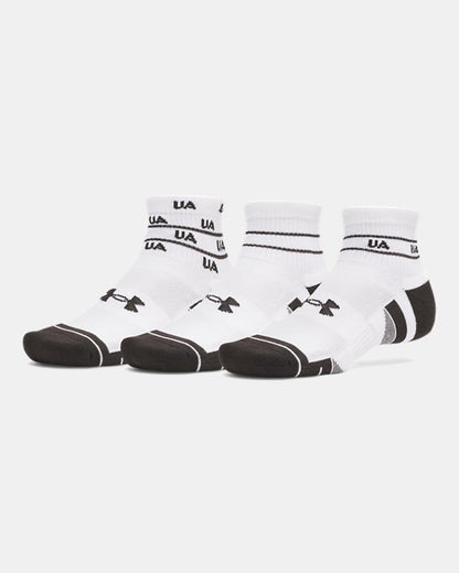 UA Performance Tech Unisex 3 Pack Quarter Socks