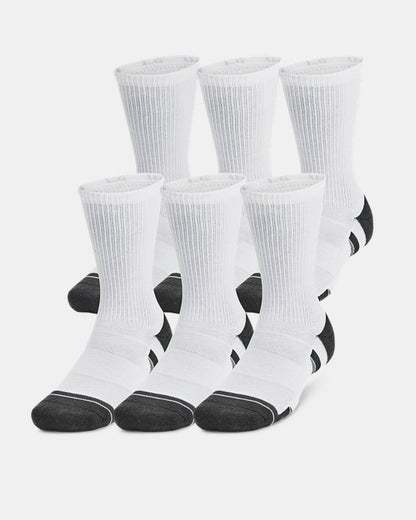 UA Performance Tech Unisex 6 Pack Crew Socks