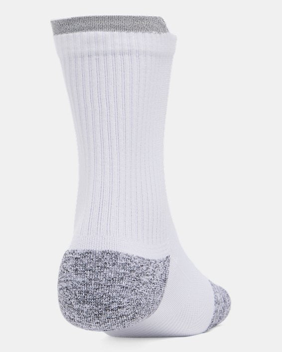 UA ArmourDry Run Cushion Unisex 3 Pack Mid Crew Socks