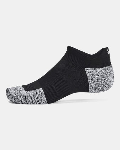 UA ArmourDry Unisex Run Cushion 3 Pack No Show Socks