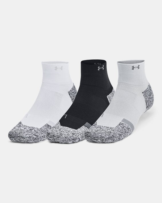 UA ArmourDry Pro Unisex 3 Pack Quarter Socks