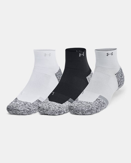UA ArmourDry Pro Unisex 3 Pack Quarter Socks