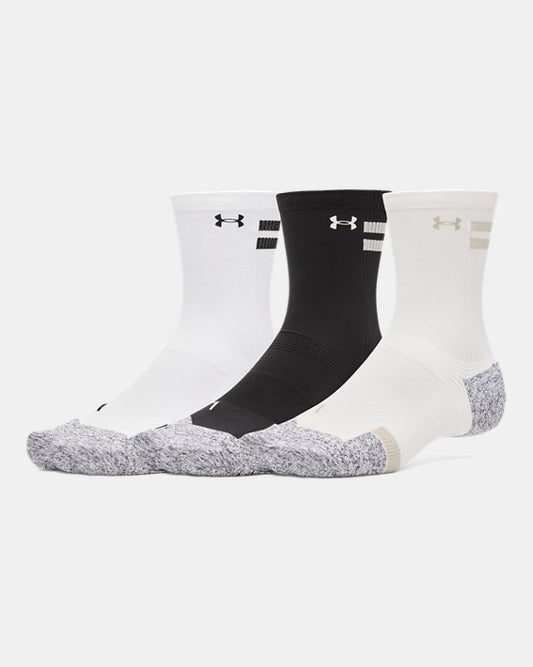 UA ArmourDry Pro Unisex 3 Pack Mid Crew Socks