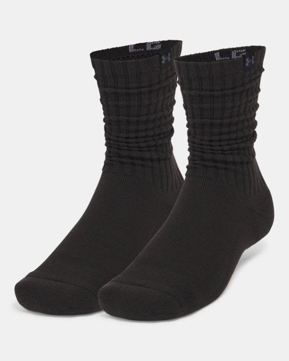 UA Sportstyle Cotton Scrunch Unisex 2 Pack Crew Socks