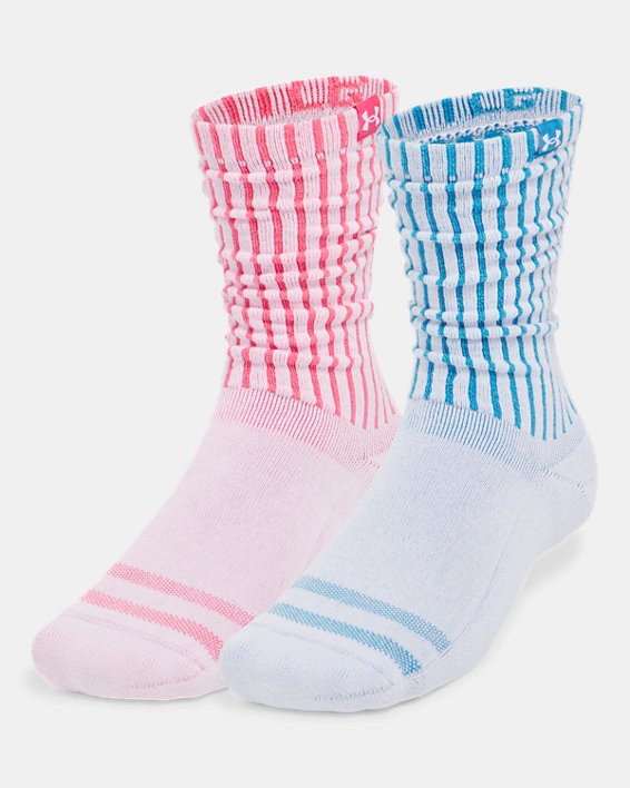 UA Sportstyle Cotton Scrunch Unisex 2 Pack Crew Socks