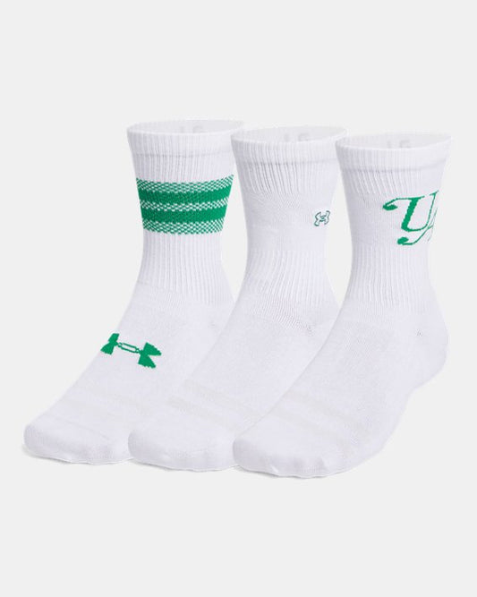 UA Sportstyle Cotton Unisex 3 Pack Crew Socks