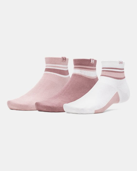 UA Sportstyle Cotton Unisex 3 Pack Quarter Socks