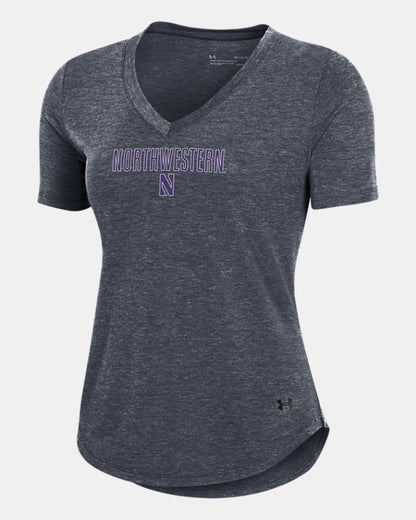 UA Breezy Collegiate Women's V Neck Short Sleeve