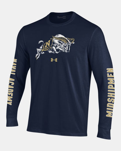 UA Performance Cotton Collegiate Men's Long Sleeve T Shirt