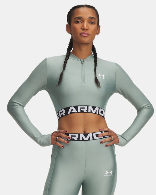 HeatGear Rib Women's 1/4 Zip Long Sleeve