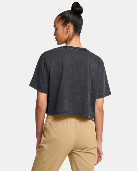 UA Wash Logo Women's Boxy Crop Short Sleeve