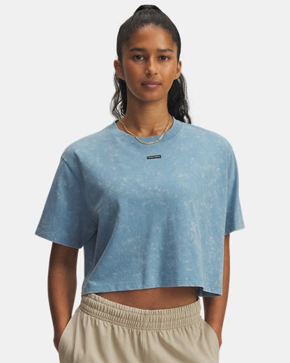 UA Wash Logo Women's Boxy Crop Short Sleeve