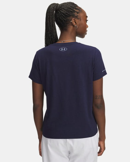 UA Icon Charged Cotton Women's V Neck Short Sleeve