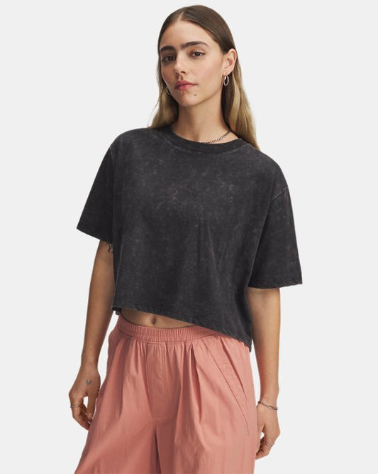 UA Boxy Crop Wash Women's Short Sleeve