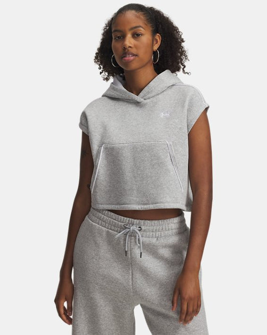 UA Rival Fleece Piped Women's Sleeveless Hoodie