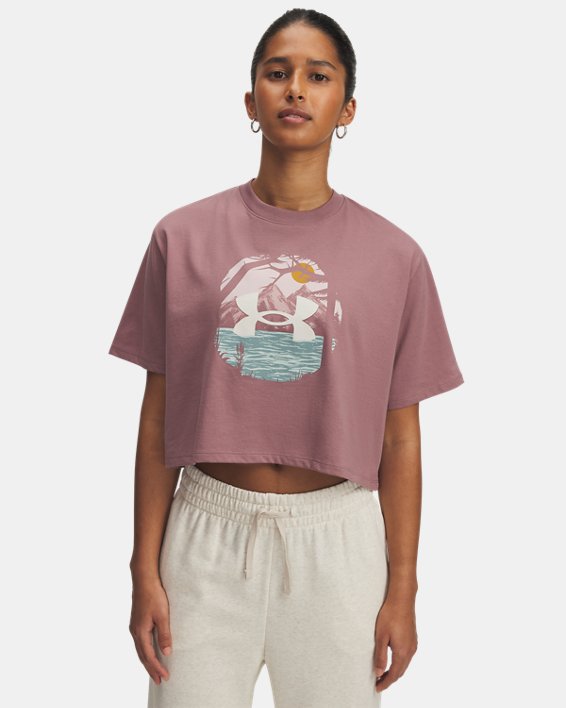 UA Outdoor Graphic Women's Crop Short Sleeve