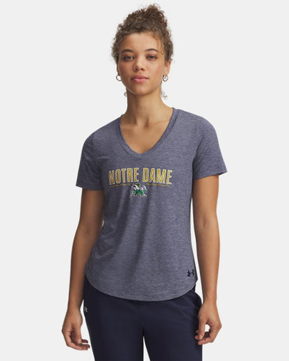 UA Breezy Collegiate Women's V Neck Short Sleeve