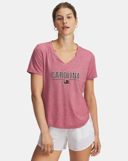 UA Breezy Collegiate Women's V Neck Short Sleeve